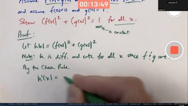 Calculus 1, Lec 27A: How to do a Proof Using the Constant Function Theorem смотреть онлайн