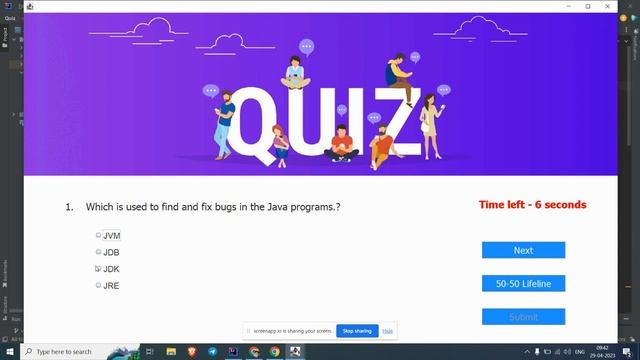 Quiz Application in java with source code смотреть онлайн