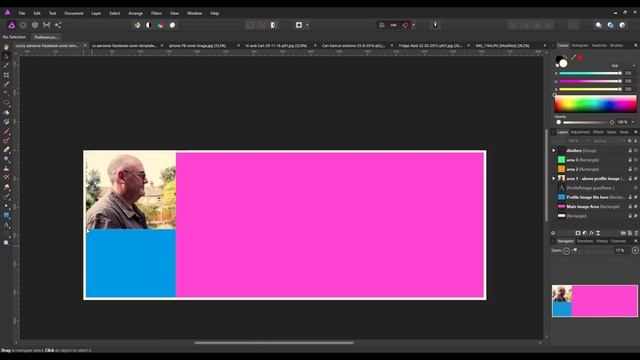 Affinity Photo and Designer - Personal Home Page - Facebook Banner Template смотреть онлайн