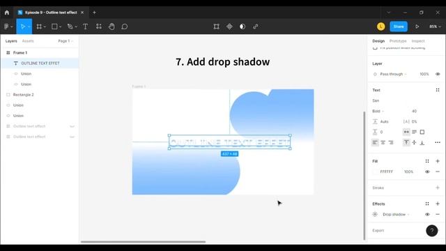 How to Design an Outline Text Effect - Figma Tutorial смотреть онлайн