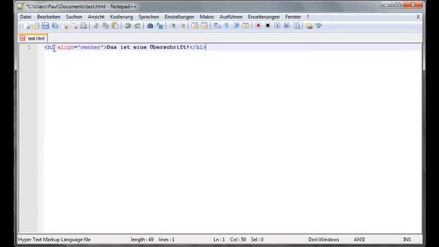 Tutorial HTML mit Notepad++ Teil 1 смотреть онлайн