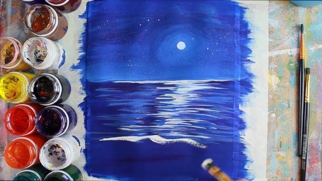 Для начинающих! Как нарисовать ночь гуашью! #Dari_Art #рисоватьМОЖЕТкаждый смотреть онлайн