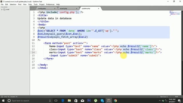 How to update data in database using PHP and MySQLi | CRUD system | Part 4 смотреть онлайн