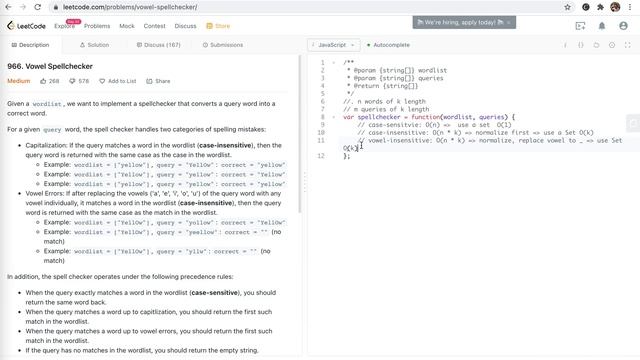LeetCode 966. Vowel Spellchecker | JSer - JavaScript & Algorithms смотреть онлайн