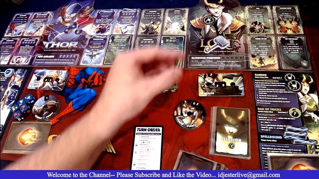 MARVEL DICE THRONE Solo Setup and Play Thor vs Loki 2 Handed смотреть онлайн