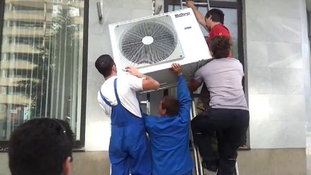 McQuay, бережная установка кондиционера!