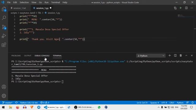 Python Task Based Learning - Session 1 (Syntax,Variable,Validation) #python_tbl #eazytutor смотреть онлайн