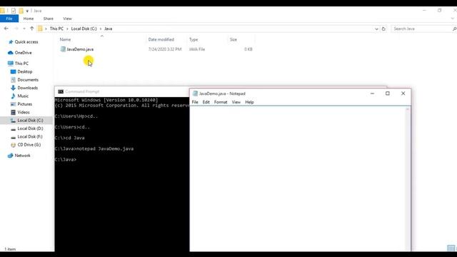 First Java Program || How to make and execute a java program using Notpad and cmd (in HINDI) смотреть онлайн