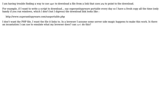 Ubuntu: wget to download a link.php смотреть онлайн