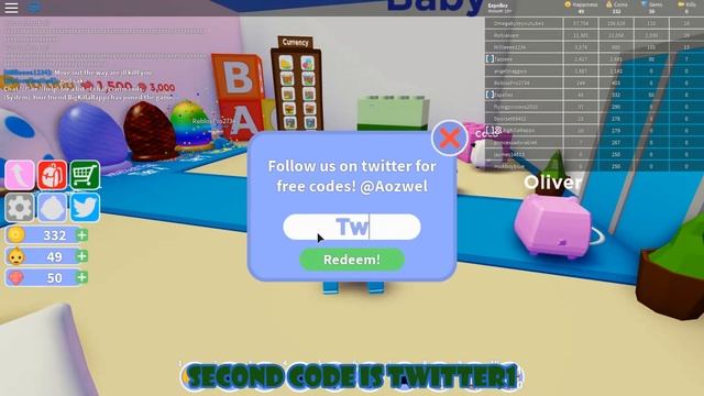 BABY SIMULATOR ALL OP CODES - NEW AFK TRICK OP - EASY LEADERBOARD? (ROBLOX) смотреть онлайн