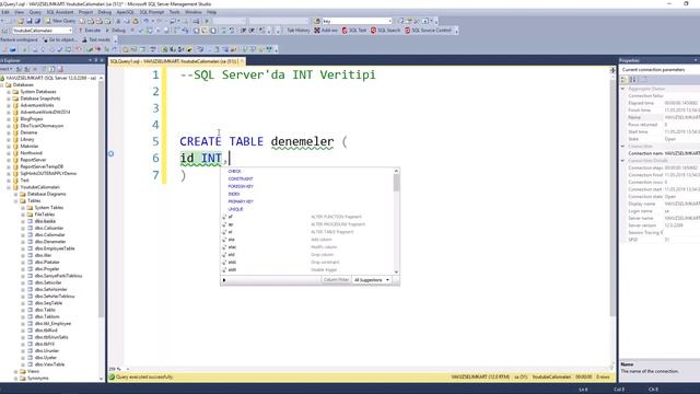 SQL Server'da INT Veri Tipi смотреть онлайн
