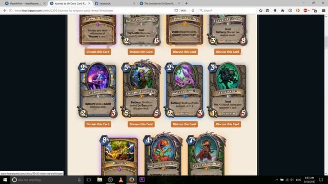11 New Cards from Un'goro Reviewd - Warlock Quest, Rogue / Hunter Legendary, Elise the Trailblazer смотреть онлайн