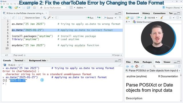 Fix Error in charToDate(x): character string is not in a standard unambiguous format (3 Examples) смотреть онлайн