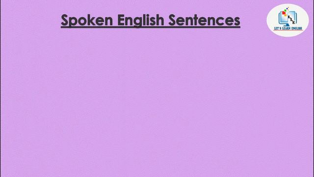 Spoken English sentences(Part 2) || Let's Learn English смотреть онлайн