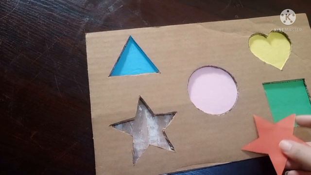 DIY chunky puzzle with cardboard | DIY shapes and color activity for kids 12 to 18 months смотреть онлайн
