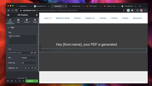 Elementor form pdf generator - Dynamic content for elementor plugin смотреть онлайн