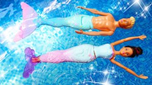 Видео куклы онлайн - Кен и Барби Русалки в Бассейне! - Весёлые игры одевалки для девочек с Barbie