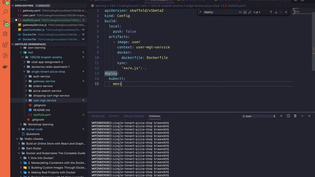 Auto deployment on kubernates while local development using - skaffold смотреть онлайн