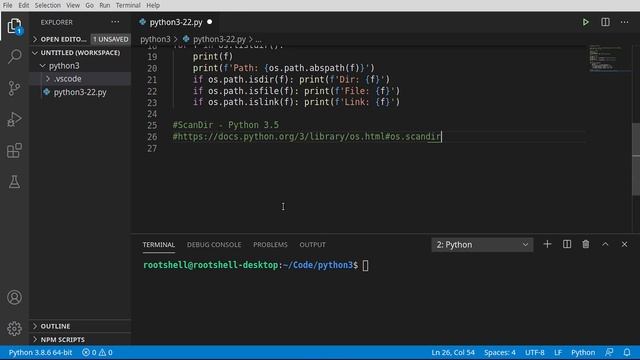 Python 3 - Episode 22 - Navigating folders смотреть онлайн