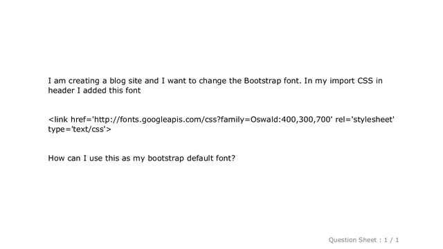 CSS : How can I change the Bootstrap default font family using font from Google? смотреть онлайн