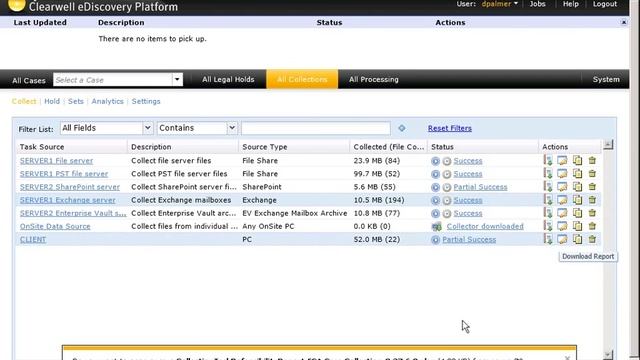 Clearwell eDiscovery 7 1 2 Collection Reports Demo смотреть онлайн