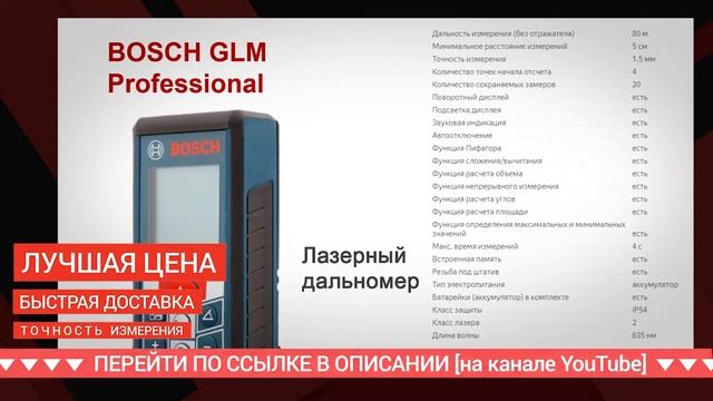 Лазерные дальномеры BOSCH GLM смотреть онлайн