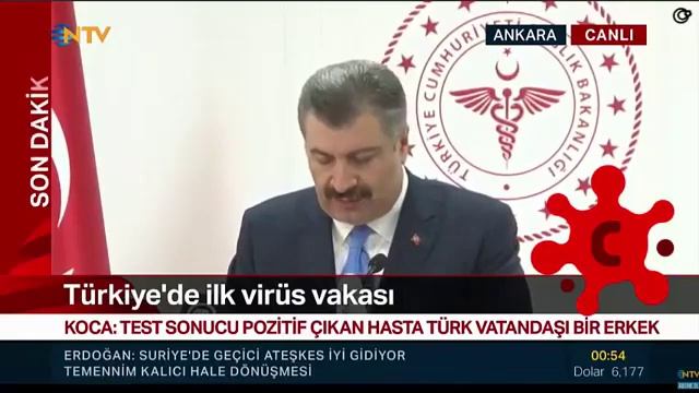 Bakan Fahrettin Koca Acikladı İlk Korona Virüs Vakası смотреть онлайн