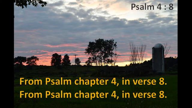 Psalm 4:8, I will both lay me down in peace, and sleep,KJV singalong w lyrics,C смотреть онлайн