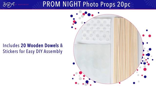 Prom Night 20 Piece Photo Booth Props Kit | Big Dot of Happiness смотреть онлайн