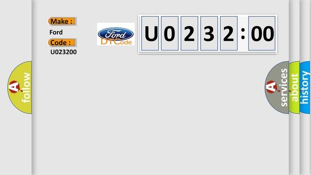 DTC Ford U0232-00 Short Explanation смотреть онлайн