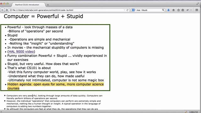 Stanford CS101 Introduction смотреть онлайн