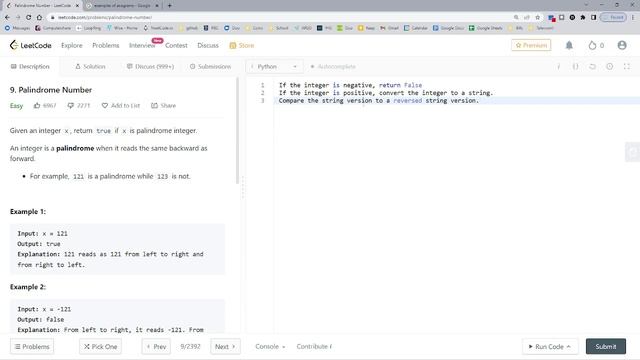 9. Palindrome Number - JavaScript LeetCode Solution смотреть онлайн