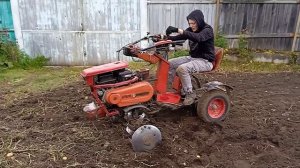 Фрезы вместо колес, мотоблок Воткинск (мб 6981) с пахотно ездовым модулем 2