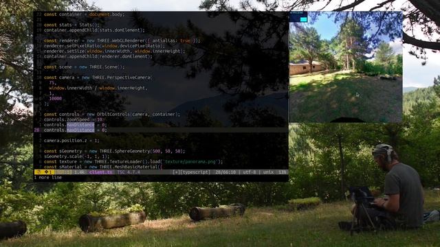 ASMR Programming panorama in Three js Typescript Coding No Talking смотреть онлайн