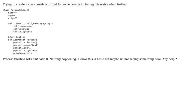 Python Constructor not showing anything on IDE (2 Solutions!!) смотреть онлайн