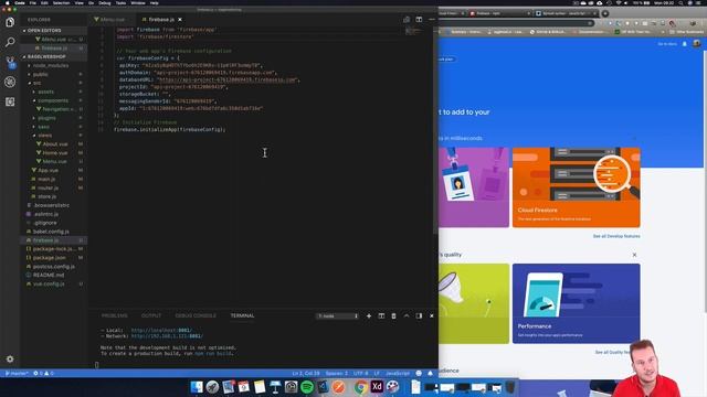 VueJS | Lvl 5 25 npm install firebase + firebase js setup (check extra video 25.0) смотреть онлайн
