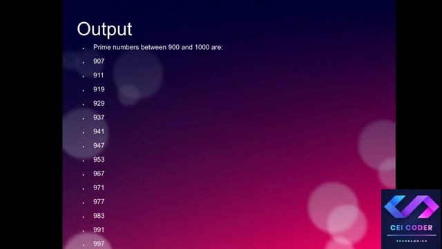 find prime numbers within an interval using python programming | CEI coder | LionoEdu смотреть онлайн
