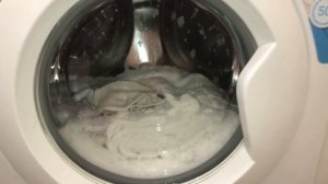 Процесс стирки светлого на Indesit/Хлопок 90,1000,предварительная стирка