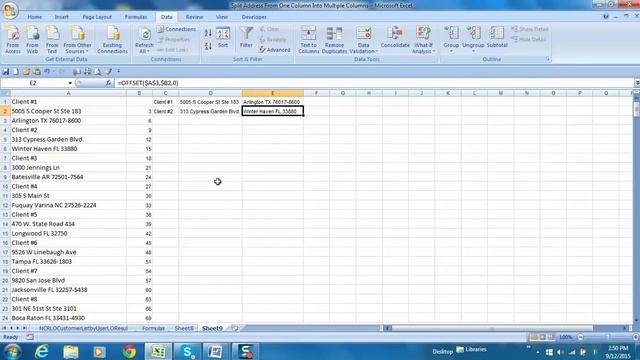 How To Separate Address List From One Column Into Multiple Columns смотреть онлайн
