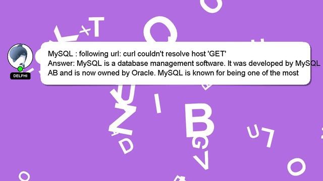 MySQL : following url: curl couldn't resolve host 'GET' смотреть онлайн