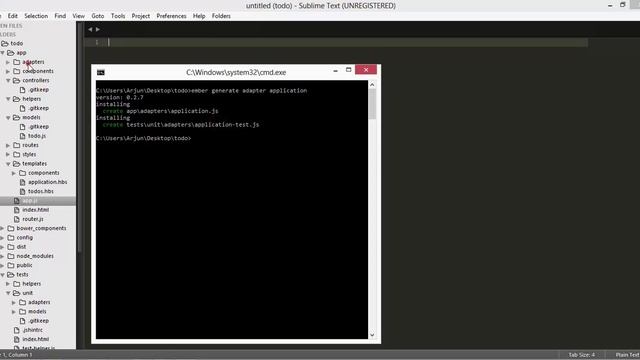 03. ember.js cli - generate adapter application, fixtureAdapter смотреть онлайн
