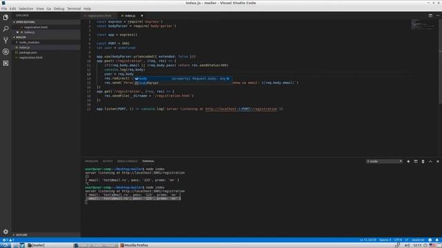 Nodemailer #3. Обработка данных формы на сервере. смотреть онлайн