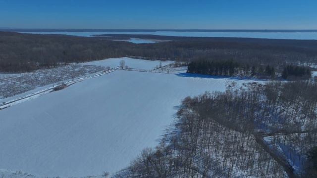 Crossing the Frozen Lake to the Abbey