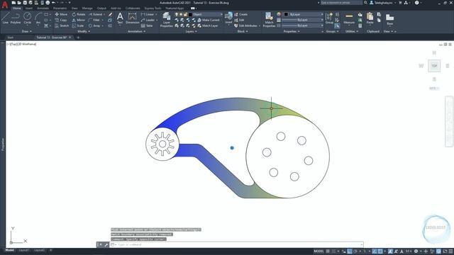 AutoCAD 2D Basic Tutorial for Beginners: Part 13 of 20 смотреть онлайн