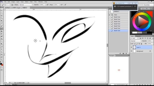 Photoshop CS6 And Lazy Nezumi Pro, Line Drawing Test