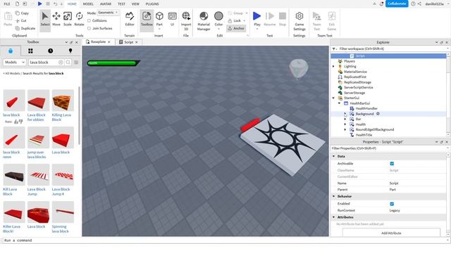 Как сделать полоску здоровья в Roblox Studio смотреть онлайн