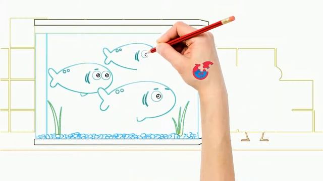 Learning to Draw And Color Big Block Sing Song For Toddlers - Fishes - Puzzle Kid смотреть онлайн