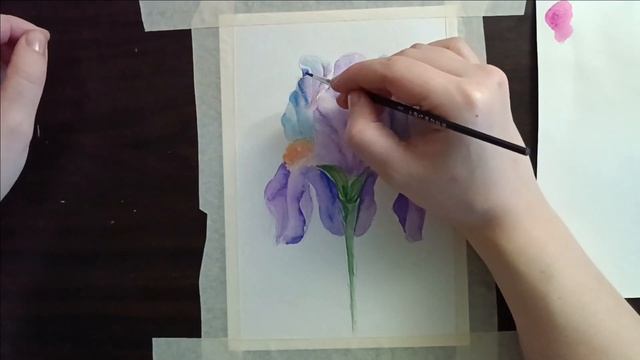 Рисуем акварелью Ирис вместе смотреть онлайн