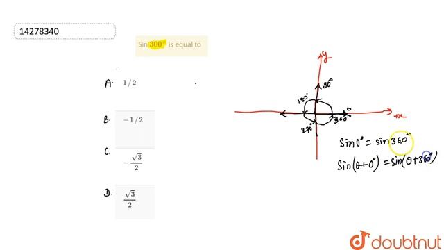 Sin `300^(@)` is equal to смотреть онлайн