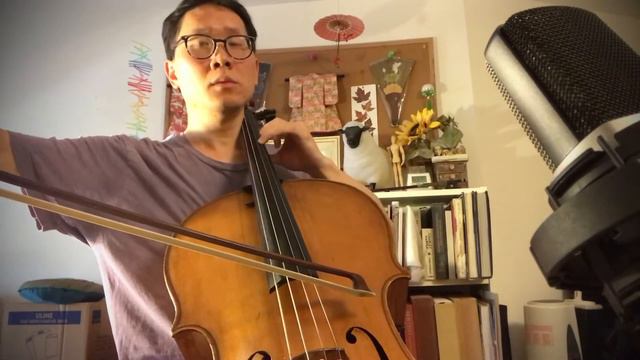 Bach’s cello suite no1 prelude recorded with AKG microphone смотреть онлайн